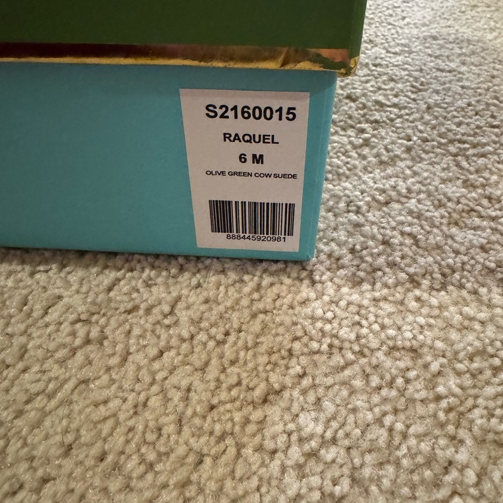 Kate Spade “Raquel” booties in olive green suede, size 6, worn once - Picture 3 of 8